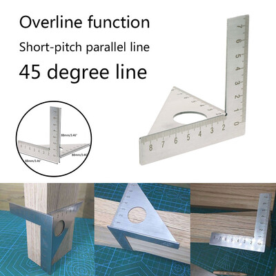 

〖Follure〗Square Layout Miter Rafter 4590° Metric Gauge Ruler Woodworking