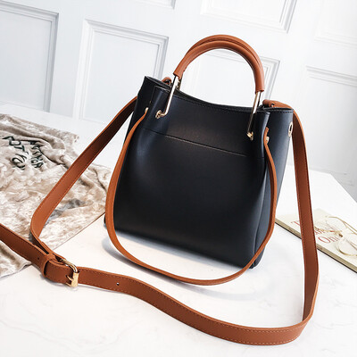 

Bag women 2019 new Korean autumn fashion pure color atmosphere portable tote bag Joker shoulder Messenger bag