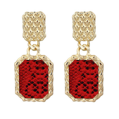 

ZA Geometric Snake Leopard Drop Earrings For Women Boho Long Big Rectangle Dangle Earring Vintage Statement Earings EK303