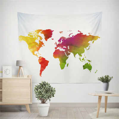 

Toponeto Vintage World Map Wall Tapestries Hanging Hippie Tapestry Bedspread Yoga Mat New