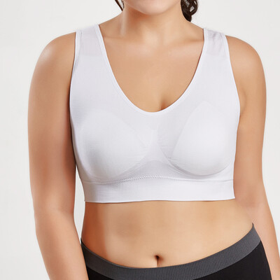 

〖Follure〗Women Pure Color Plus Size Ultra-thin Large Bra Sports Bra Full Bra Cup Tops