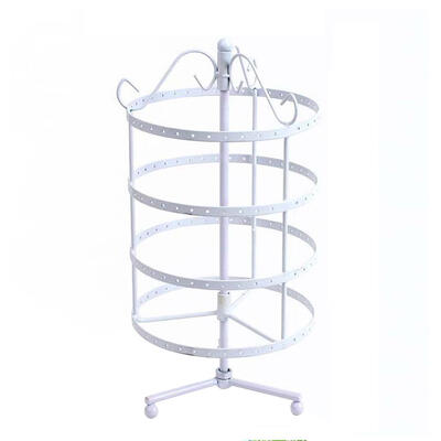 

144 Holes 4 Tiers Round Rotatable Display Earring Women Jewelry Stand Rack