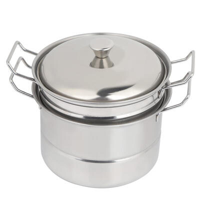 

Greensen Stainless Steel Mini Pretend Steamer Pot Children Play House Kitchen Toy Cooking Food Cooking SteamerSteamer Pot