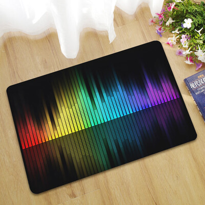 

Toponeto New Music Note Printing Flannel Bathroom Area Rugs Kitchen Carpet Door Mat