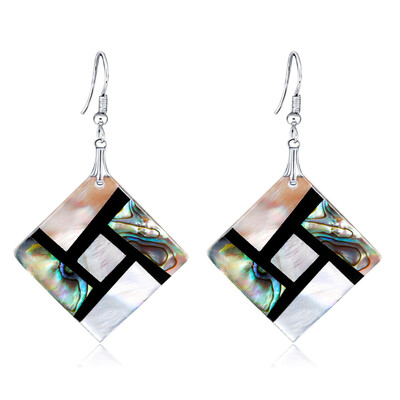 

Silver Earrings Sea Blue Vintage Topaz Dangle Drop Hook Women Jewelry