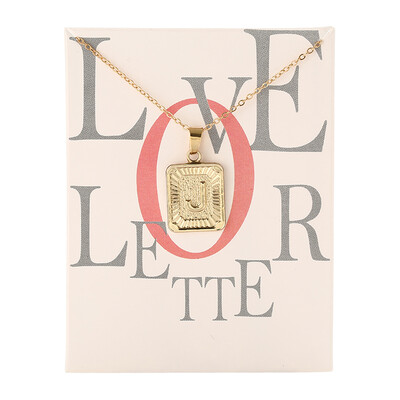 

Card Fashion Brand Series 26 English Letters Alphabet Pendant Necklace For Women Men Jewelry Wholesale