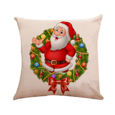 

Tailored Christmas Car Linen Cushion Cover Throw Pillow Case Sofa Bed Home Decor