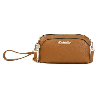 

Solid Color Clutch Shoulder Messenger Handbags Women Leather Crossbody Bags