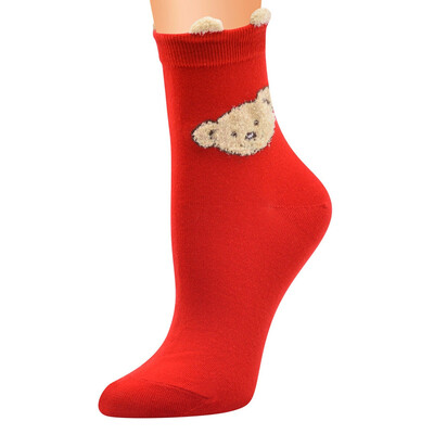

1Pair Womens Socks Warm Christmas Cotton Socks Cosy Female Cute Snowman Socks