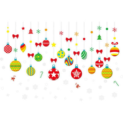 

Christmas Xmas Lights Waterproof PVC Wall Stickers Windows Removable Decals