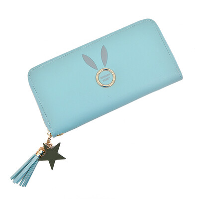 

Long handbag purse female ins tide fashion zipper coin purse wallet student Korean cute