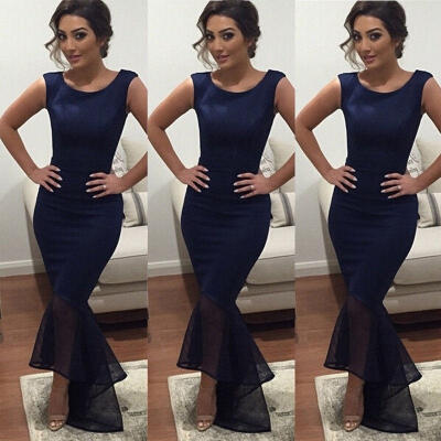 

Women Formal Wedding Bridesmaid Long Evening Party Prom Gown Cocktail Dress