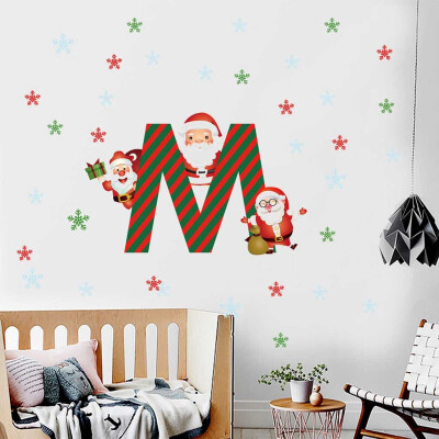 

Siaonvr Merry Christmas Background Wall Decoration Removable Wall Stickers