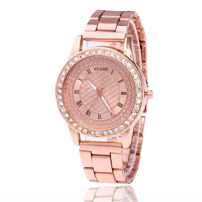 

Best selling watch pineapple pattern full diamond diamond gold watch female watch steel watch watch Europe