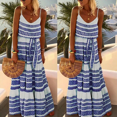 

Fashion Womens Summer Boho Long Maxi Evening Cocktail Party Beach Dress Sundress