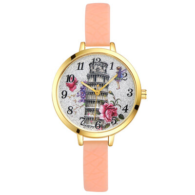 

Silicone Watch Pisa Leaning Watch Dial Quartz Watch GAIETY Brand Fashion Watch