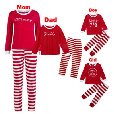 

Family Matching Christmas Pajamas Set Women Baby Kids Santa Sleepwear Nightwear