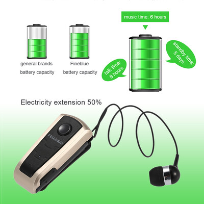 

Fineblue F910 Bluetooth Stereo Headset Bluetooth 40 Hands-free Earphone Vibrating Alert Multi-connection Headphone Cable Retracta