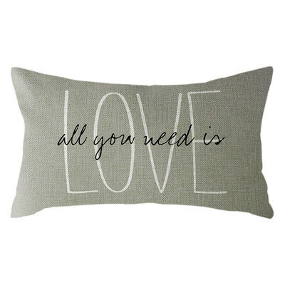 

Siaonvr Minimalist Valentines Day Pillow Case Linen 30x50cm Cushion Cover Home Decor