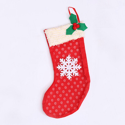 

2019 Christmas Tree Decorations Cute Santa Claus Snowman Snowflakes Socks Candy Bags Xmas Gifts Bags