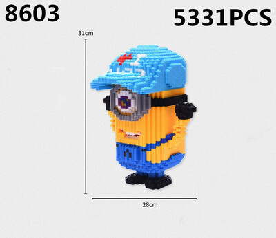 

Minions Cartoon Model Building Blocks Bricks Kids DIY Birthday Christmas Gifts Toys Diamond Doll Pressure Release