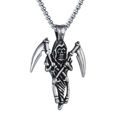

304 Stainless Steel Big Pendants Death Antique Silver 535x377mm