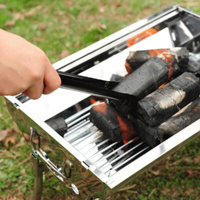 

8pcs Steel Skewers BBQ Tools Set Outdoor Barbecue Accessories Baking Clip Tin Foil Plastic Gloves Sauce Brush