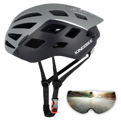 

Mountain Bike Helmet Motorcycling Helmet with UV400 Protective Detachable Magnetic Visor&Rear Light Men Women