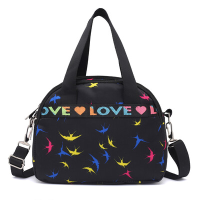 

Lightweight printed bag for middle-aged&elderly womens bag mother bag shoulder bag waterproof nylon Oxford canvas bag