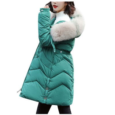 

Toponeto Fashion Women Winter Warm Cotton Hooded Winter Jacket Long-Sleeved Coat