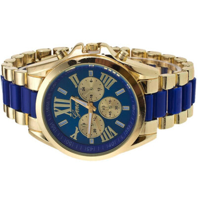 

Business casual quartz steel belt watch mens three eyes six needle mens alloy card rubber stainless steel belt watch