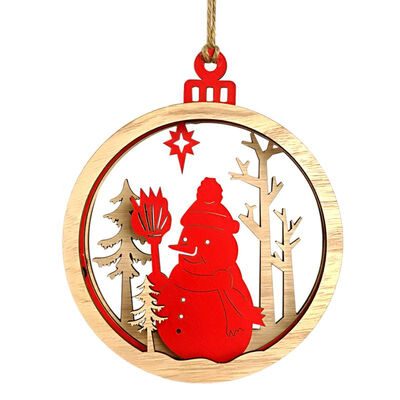 

New Christmas Large Wooden 3D Pendants Snowman Elk Xmas Tree Ornaments Letters DIY Crafts Party Decor Merry Christmas Kids Gift