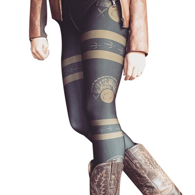 

Tailored Fashion Women Autumn Winter Skinny Printed Stretchy Pants Leggings