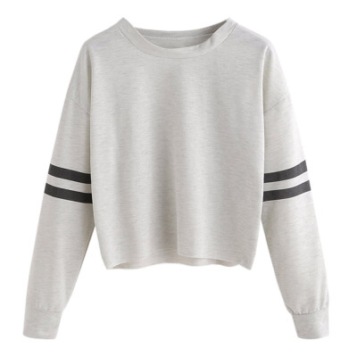 

Autumn Woman thin sweatshirt Long sleeves Brief Harajuku Girl Light O-neck Pullovers Tops