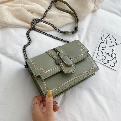 

Summer womens bag new fashion 2019 summer small fresh Korean version 100 lap shoulder slanted fashion chain bag