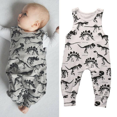 

Newborn Baby Boys Girls Summer Dinosaur Romper Jumpsuit Bodysuit Outfits Clothes