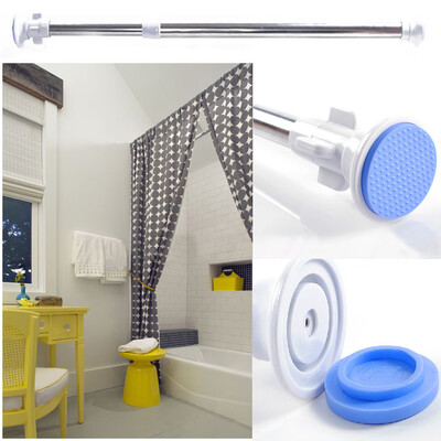 

Siaonvr NEW Telescopic Shower Curtain Rail Extendable Heavy Duty Steel Pole Rod