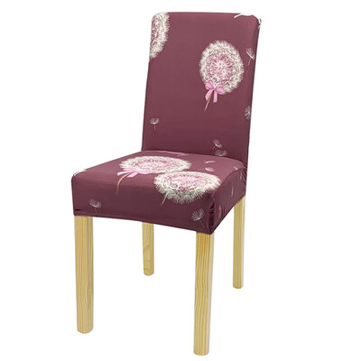

2 4Pcs Christmas Stretch Removable Chair Cover Printing Seat Case Slipcover Home Decoration