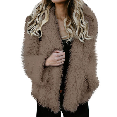 

Toponeto Womens Ladies Warm Faux Fur Coat Jacket Winter Solid Parka Hooded Outerwear