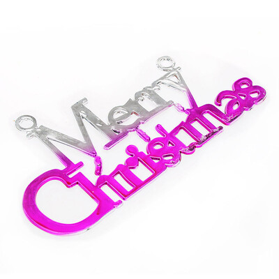 

Tailored Christmas Tree Decoration Shiny Merry Letter Card for Xmas Hanging Ornament