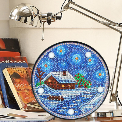 

Disc Diamond Painting with LED Night Light Art Craft Home Decoration
