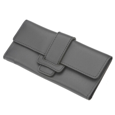 

Solid Color Faux Leather Women Long Purse Card Cash Phone Holder Clutch Bag