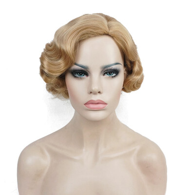 

StrongBeauty Finger Wavy Style Short Skin Top Synthetic Hair Wig Costume Wigs COLOUR CHOICES