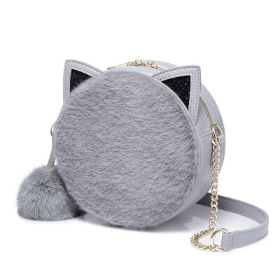 

Marsoul new ladies round crossbody bag fashion shoulder bag plush small round bag round bag