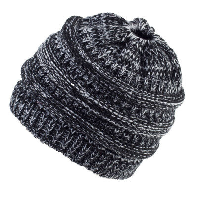 

Women Beanietail Messy Bun Ponytail Knitted Beanie Skull Winter Hat Lot