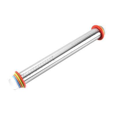 

Stainless Steel Rolling Pin Dough Mat Dough Roller Adjustable Kitchen Tool