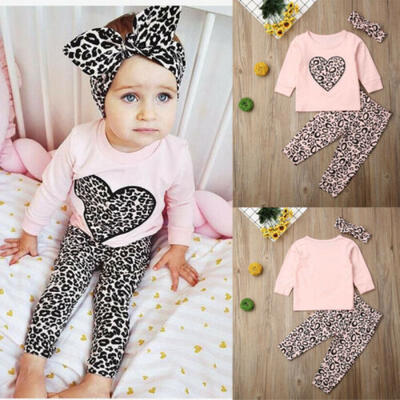 

UK Newborn Infant Baby Girl Floral Outfit Clothes Romper TopsPantsHeadband Set