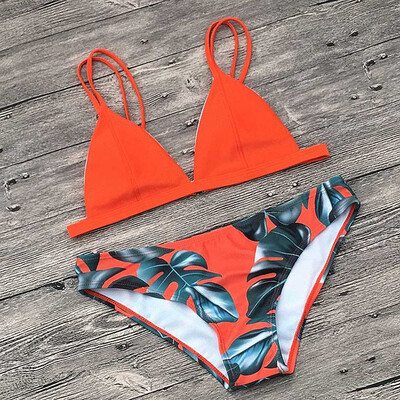 

Roseonmyhand Womens Bikini Set Sexy Leaves For Rope Swimsuit Push-up Swimwear