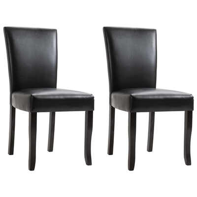 

Dining Chairs 2 pcs Black Faux Leather