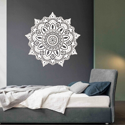 

〖Follure〗Mandala Flower Indian Bedroom Wall Decal Art Stickers Mural Home Vinyl Family BU